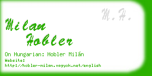 milan hobler business card